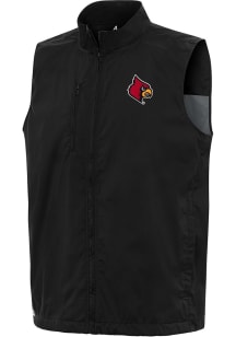 Antigua Louisville Cardinals Mens Black Brisk Sleeveless Jacket