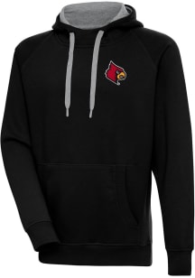 Antigua Louisville Cardinals Mens Black Victory Long Sleeve Hoodie