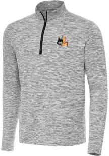 Antigua Loyola Ramblers Mens Black Cause Long Sleeve Qtr Zip Pullover