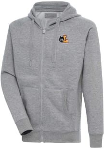 Antigua Loyola Ramblers Mens Grey Victory Long Sleeve Full Zip Jacket