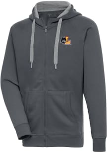 Antigua Loyola Ramblers Mens Charcoal Victory Long Sleeve Full Zip Jacket