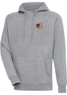 Antigua Loyola Ramblers Mens Grey Victory Long Sleeve Hoodie
