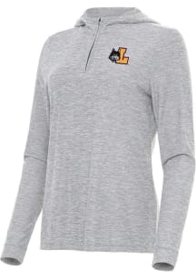 Antigua Loyola Ramblers Womens Grey Daybreak Qtr Zip