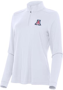 Antigua Arizona Wildcats Womens White Intent Qtr Zip