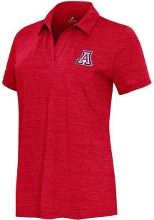 Antigua Arizona Wildcats Womens Red Layout Short Sleeve Polo Shirt