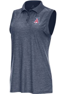Antigua Arizona Wildcats Womens Navy Blue Recap Polo Shirt