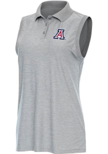 Antigua Arizona Wildcats Womens Grey Recap Polo Shirt