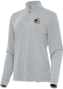 Antigua Loyola Ramblers Womens Grey Mentor Qtr Zip Pullover