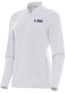 Antigua LSU Tigers Womens White Continual Light Weight Jacket