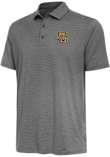 Antigua Marquette Golden Eagles Mens Black Scheme Short Sleeve Polo