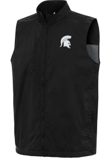 Antigua Michigan State Spartans Mens Black Brisk Sleeveless Jacket