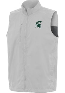 Antigua Michigan State Spartans Mens Grey Brisk Sleeveless Jacket