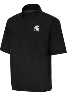 Antigua Michigan State Spartans Mens Black Brisk Short Sleeve Jacket