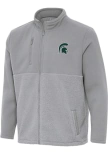 Antigua Michigan State Spartans Mens Grey Daily Fused Medium Weight Jacket