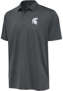 Antigua Michigan State Spartans Mens Grey Ellipse Short Sleeve Polo
