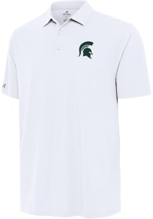 Antigua Michigan State Spartans Mens White Era Short Sleeve Polo