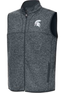 Antigua Michigan State Spartans Mens Grey Fortune Sleeveless Jacket