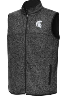 Antigua Michigan State Spartans Mens Black Fortune Sleeveless Jacket