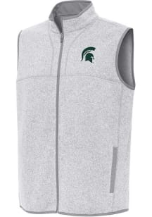 Antigua Michigan State Spartans Mens Grey Fortune Sleeveless Jacket