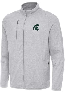 Antigua Michigan State Spartans Mens Grey Hold Up Light Weight Jacket