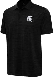 Antigua Michigan State Spartans Mens Black Layout Short Sleeve Polo