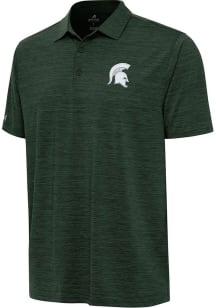 Antigua Michigan State Spartans Mens Green Layout Short Sleeve Polo