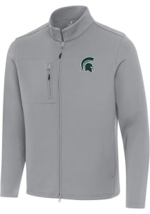 Antigua Michigan State Spartans Mens Grey Objection Light Weight Jacket