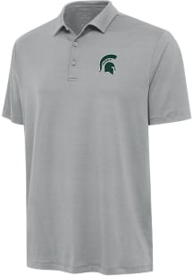 Antigua Michigan State Spartans Mens Grey Reprocess Recycled Short Sleeve Polo