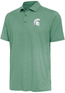 Antigua Michigan State Spartans Mens Green Scheme Short Sleeve Polo