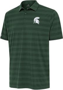 Antigua Michigan State Spartans Mens Green Tunnel Short Sleeve Polo