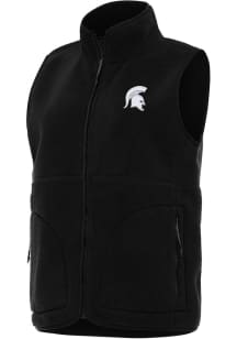 Antigua Michigan State Spartans Womens Black Nostalgic Vest