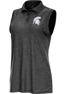 Antigua Michigan State Spartans Womens Black Recap Polo Shirt