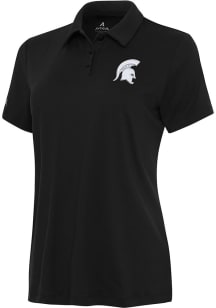 Antigua Michigan State Spartans Womens Black Reprocess Recycled Short Sleeve Polo Shirt