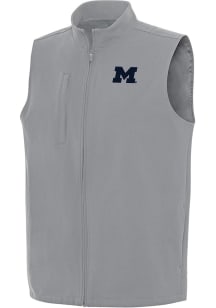 Antigua Michigan Wolverines Mens Grey Regard Sleeveless Jacket