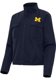 Antigua Michigan Wolverines Womens Blue Even Par Light Weight Jacket