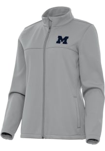 Antigua Michigan Wolverines Womens Grey Links Light Weight Jacket