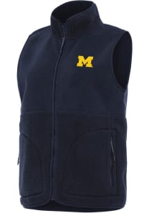 Antigua Michigan Wolverines Womens Blue Nostalgic Vest