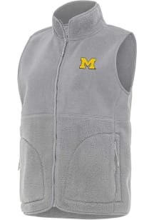 Antigua Michigan Wolverines Womens Grey Nostalgic Vest