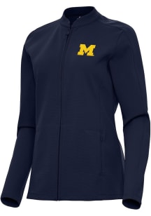 Antigua Michigan Wolverines Womens Blue Regard Light Weight Jacket