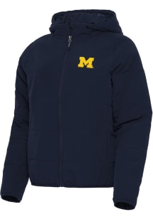 Antigua Michigan Wolverines Womens Blue Universe Filled Jacket