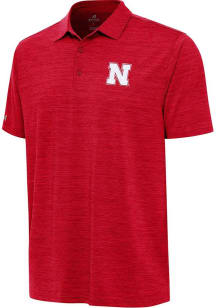 Antigua Nebraska Cornhuskers Mens Red Layout Short Sleeve Polo