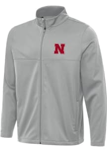 Antigua Nebraska Cornhuskers Mens Grey Links 2 Light Weight Jacket