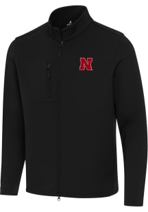 Antigua Nebraska Cornhuskers Mens Black Objection Light Weight Jacket