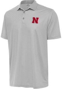 Antigua Nebraska Cornhuskers Mens White Rings Short Sleeve Polo
