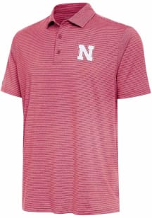 Antigua Nebraska Cornhuskers Mens Red Scheme Short Sleeve Polo