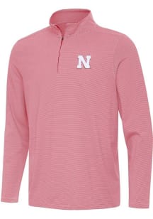 Antigua Nebraska Cornhuskers Mens Red Twine Long Sleeve Qtr Zip Pullover