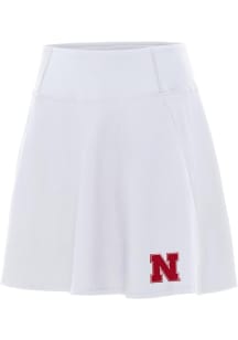 Antigua Nebraska Cornhuskers Womens White Chip Skort Skirt