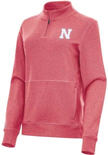Antigua Nebraska Cornhuskers Womens Red Crush Qtr Zip
