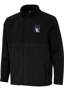 Antigua Northwestern Wildcats Mens Black Daily Fused Medium Weight Jacket