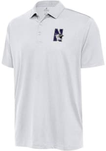 Antigua Northwestern Wildcats Mens White Ellipse Short Sleeve Polo